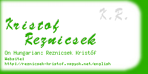 kristof reznicsek business card